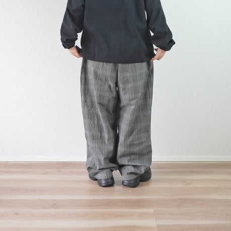 2色ユニセックス＊have a good day-ハブアグッドデイ-Plaid volume pants チェックボリュームパンツ