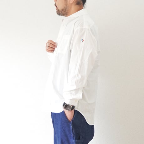 ユニセックス ARVOR MAREE-アルボマレー-Relax SAILOR COLLAR L/S SHIRT Typewriter リラックスセーラーカラーシャツ
