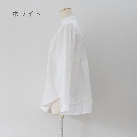 ２色＊レディース＊amne-アンヌ-BROAD frilled blouse / amn-SH-049 /ホワイト、ネイビー