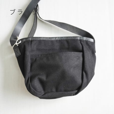 2色＊goods＊LIMONCHELLO-リモンチェロ-コットンキャンバスとレザーのコンビショルダーバッグ