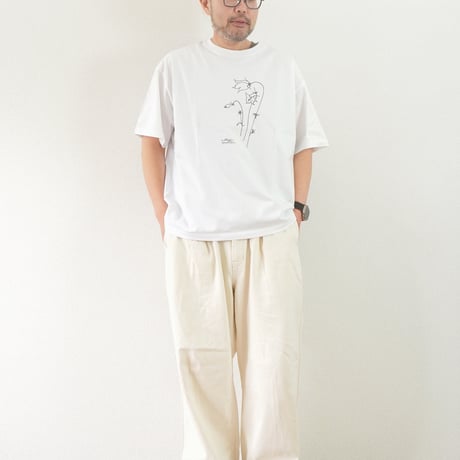 ＊ユニセックス＊ämne-アンヌ-" Blåklocka " half sleeve tee / amn-CS-096