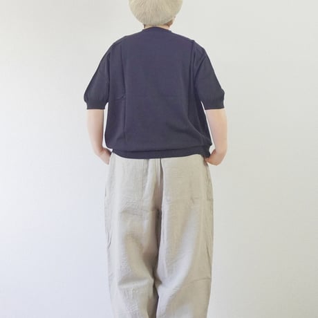 ６色＊レディース＊Linen ya by as it is.-リネンヤ- コットンクルーネック半袖ニット