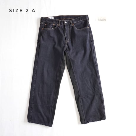 ＊ユニセックス＊YOUSED-ユーズド-DOUBLE BLACK PAINTER PANTS ブラック2度染めペインターパンツ