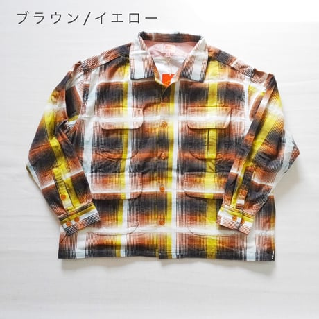 2色ユニセックス＊IMPRESTORE-インプレストア-Printed flannel shirt / J.FOX