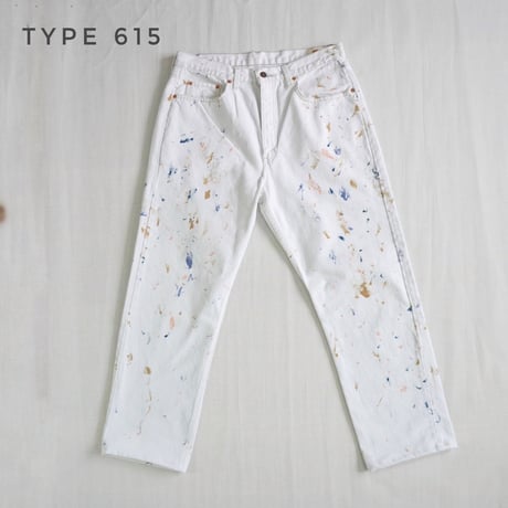 ユニセックス＊Nasngwam-ナスングワム-COLLISION PANTS TYPE615 ワイドテーパード（ホワイトデニム リメイク）
