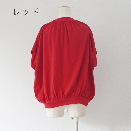 3色＊レディース＊SLOWHANDS-スローハンズ-POOFY Back-Gathered T-Shirt