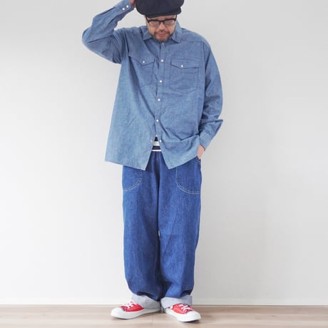 ＊ユニセックス＊ORDINARY FITS-オーディナリーフィッツ-CHAMBRY WESTERN SHIRTS/OF-S119-324