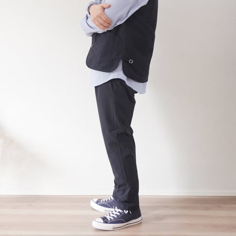 ＊ユニセックス＊LA MOND-ラモンド-STRETCH EASY TROUSERS/LM-P-126-PR ネイビーブラック