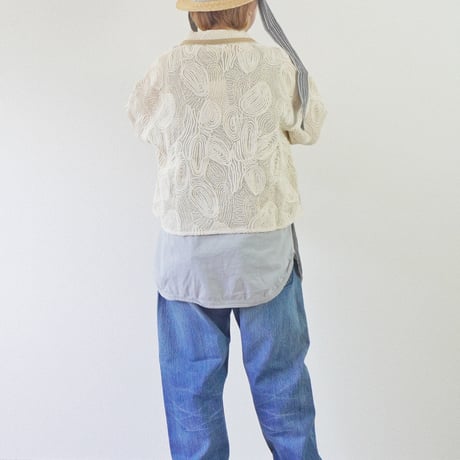 ＊レディース＊KELEN-ケレン-ショート丈刺繍メッシュシャツ"DAG"