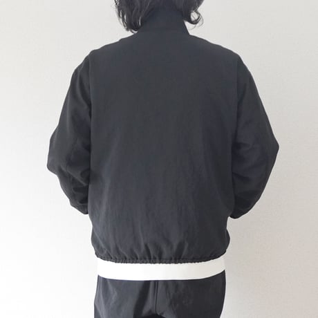 ＊ユニセックス＊LA MOND-ラモンド-STAND NECK SHARI BLOUSON/LM-O-124-SH ブラック