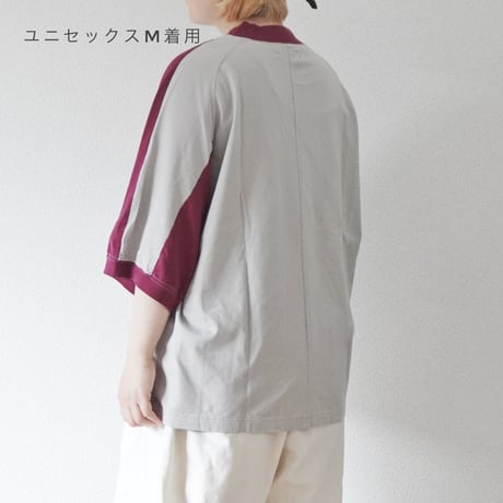 ＊ユニセックス＊TIGRE BROCANTE-ティグルブロカンテ-40/2モダン天竺クアトロ半袖T /エンジ