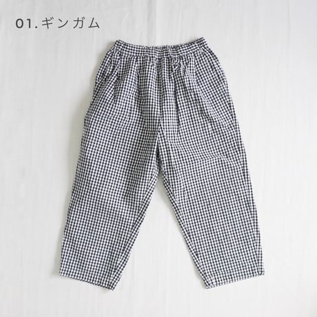 ＊レディース＊prit-プリット-コットンリネンウェザー近江晒加工 タックバギーパンツ P71607