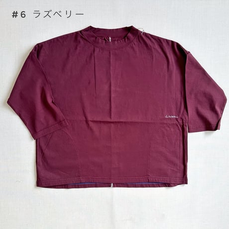 全3色レディース＊快晴堂-カイセイドウ-Girl'sTシャツ スタンド衿・七分袖Tシャツ 33C-24