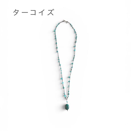 3色SLOWHANDS-スローハンズ-stone necklace