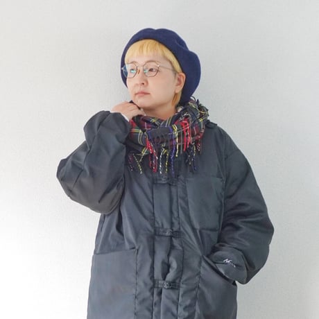 3色goods＊ ISLAND KNIT WORKS-アイランドニットワークス-チェック柄＆無地 フリンジスヌード