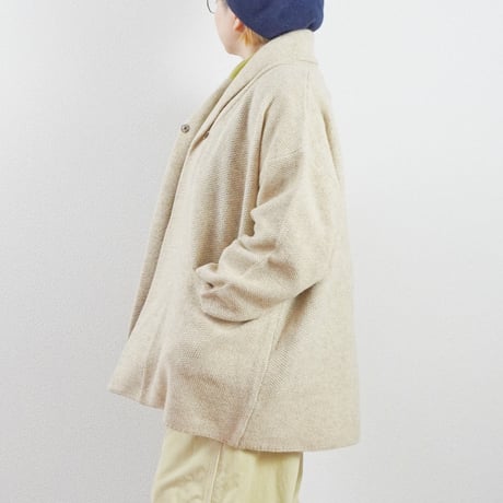 ＊レディース＊i c h i × TAION - Knit Cardigan + Leopard Inner Down Vest