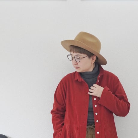 2色goods＊HIGHER-ハイヤー-POLAND FELT WIDE BRIM FEDORA ポーランドフェルトワイドブリムフェドーラハット/ブラック、ベージュ