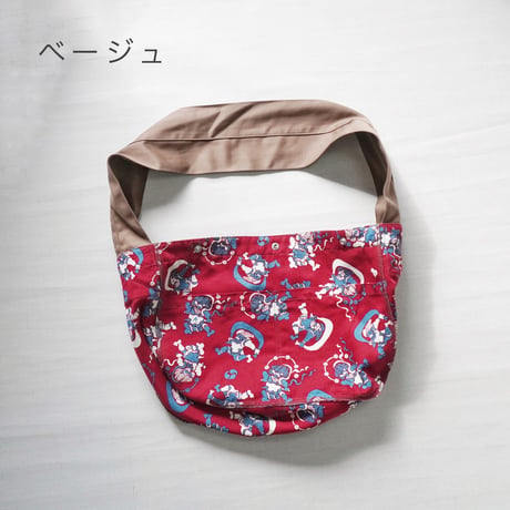 2色＊GOODS＊TIGRE BROCANTE-ティグルブロカンテ-風神雷神グログラン メッセンジャーバッグ