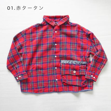3色＊レディース＊快晴堂 -Girl’sタータンチェック・リラクシンWork／アルピーノ羽織りシャツ 53S-104