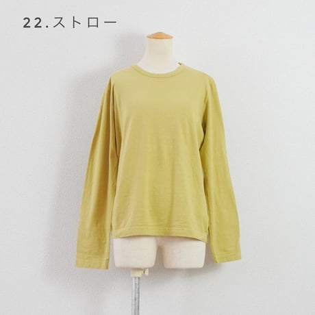 3色＊レディース＊prit-30/1リサイクルムラ糸天竺 長袖クルーネックTシャツ P91650