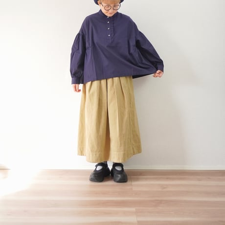 ＊4色＊レディース＊ LinenYa – リネンヤ – コットンフリル長袖ブラウス