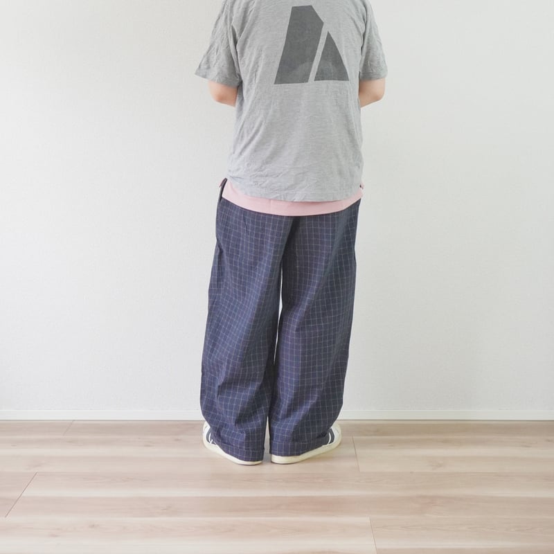 2色＊ユニセックス＊modem design-モデムデザイン-Checked Wide Pan
