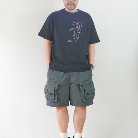 ＊ユニセックス＊ämne-アンヌ-" Blåklocka " half sleeve tee / amn-CS-096