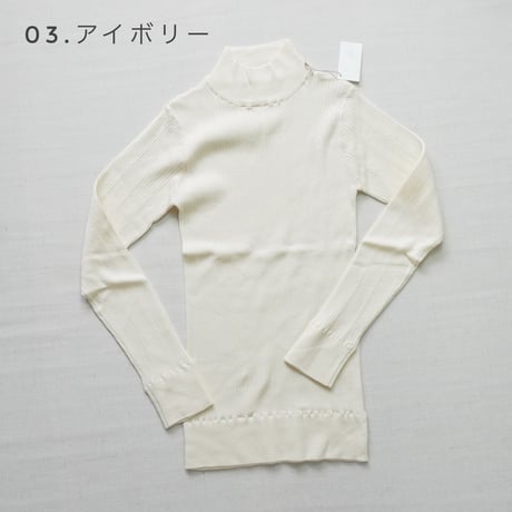 ６色レディース＊DAYS Basic-デイズ ベーシック-ランダムテレコハイネック
