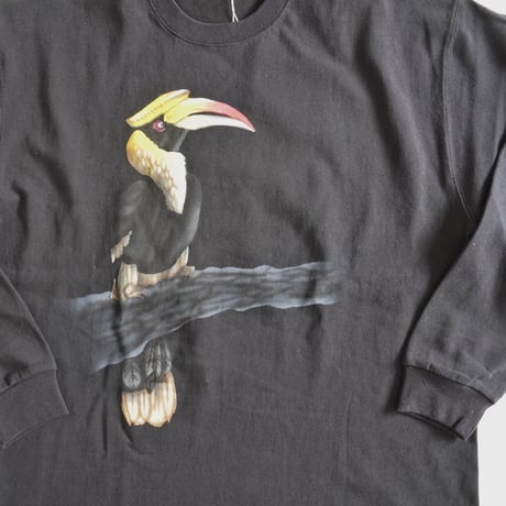 全2色ユニセックス＊Nasngwam. -ナスングワム-GRATE INDIAN HORNBILL LS TEE