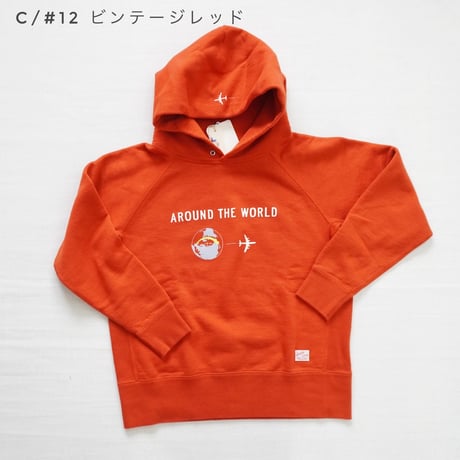 2色＊レディース＊快晴堂 -裏起毛ロゴパーカー “Come fly with me”/ 53C-116