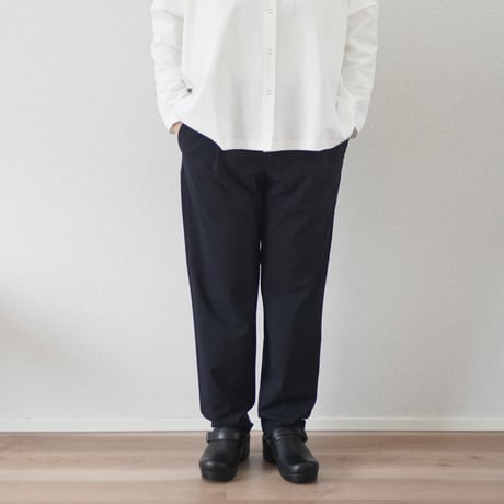 ＊ユニセックス＊LA MOND-ラモンド-STRETCH EASY TROUSERS/LM-P-126-PR ネイビーブラック