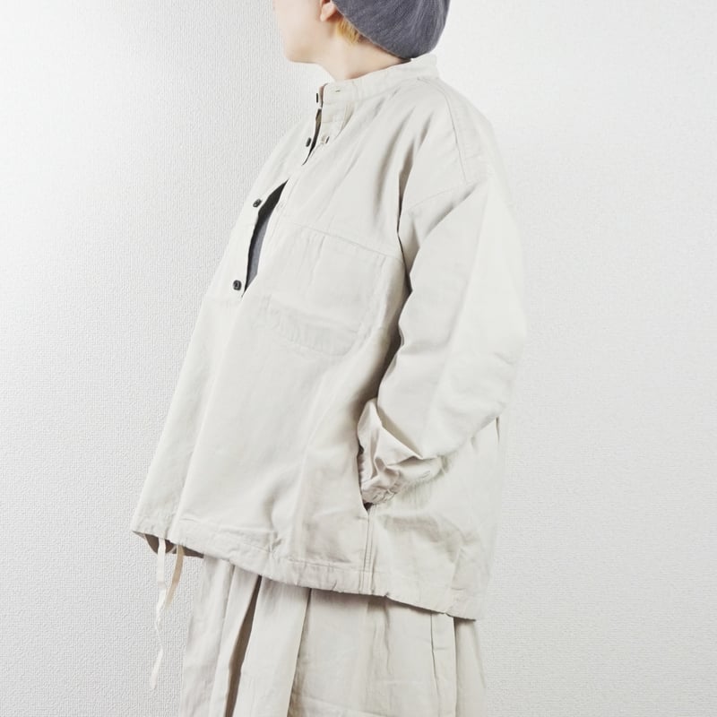 レディース＊prit-プリット-30/1カベ撚りドライツイル スタンドカラー