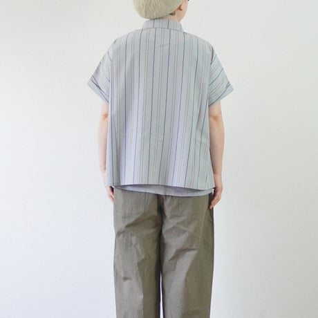 3色＊ASCOT-アスコット-ストライプ フレンチスリーブブラウス