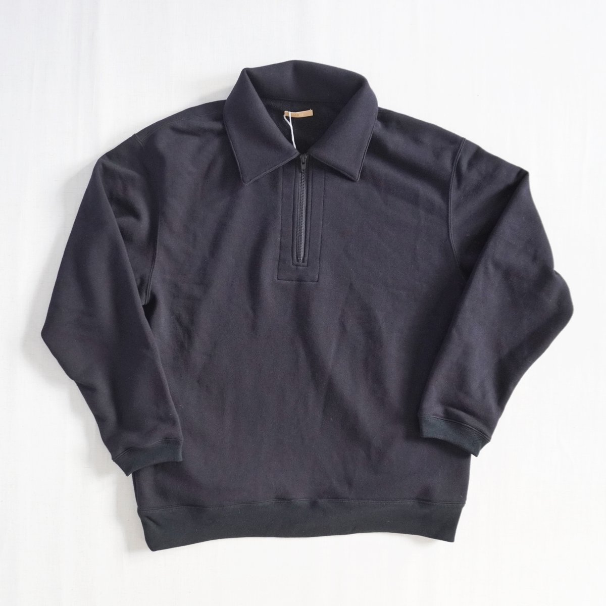 ユニセックス*LA MOND-ラモンド-HALF ZIP SWEAT LM-C-199/ブラ ユニセックス*LA MOND-ラモンド-HALF ZIP SWEAT LM-C-199/ブラ