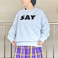 ユニセックス Repeat/Repeat（リピート/リピート） SAY to YES クルースウェット / 杢グレー