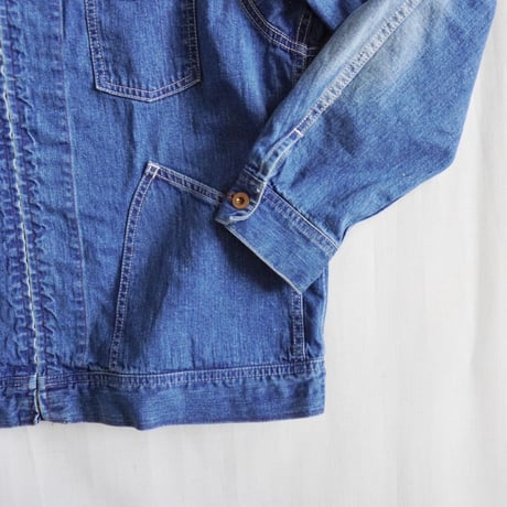 ユニセックス＊H.UNIT-エイチユニット-Denim zip work jacket H-JK048
