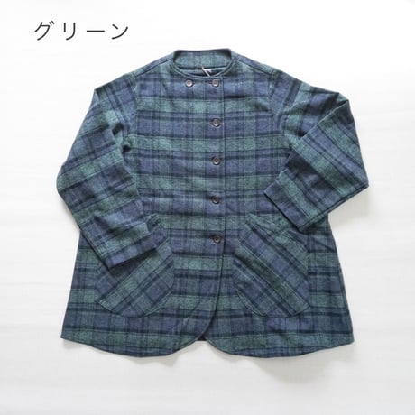 ＊ASCOT-アスコット-3つ杢チェック ルルンボトルネックジャケット