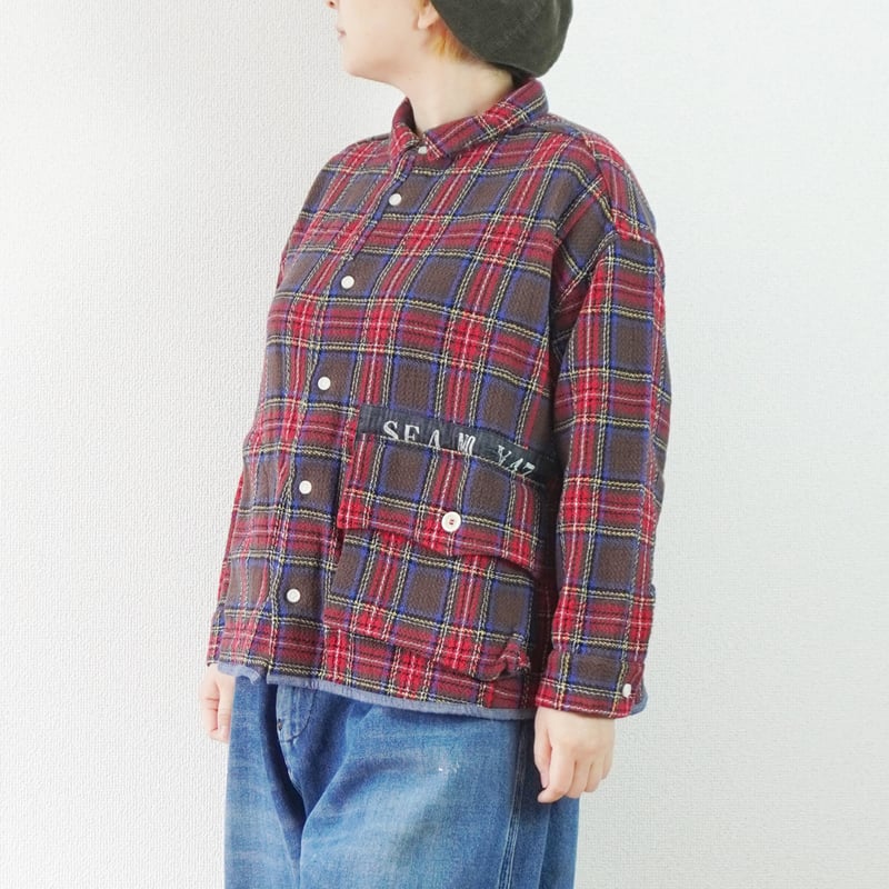 3色＊レディース＊快晴堂 -Girl'sタータンチェック・リラクシンWork