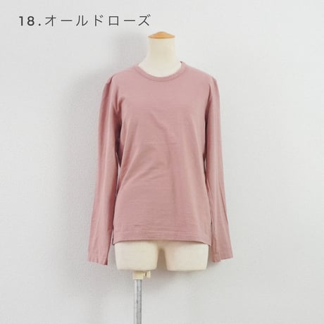 3色＊レディース＊prit-30/1リサイクルムラ糸天竺 長袖クルーネックTシャツ P91650