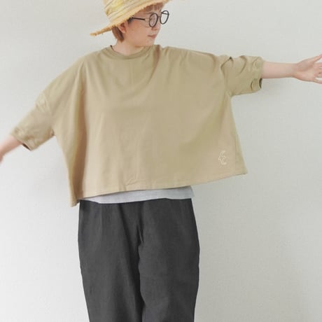 4色＊レディース＊SLOWHANDS-スローハンズ-オーガニックコットン ワイドプルオーバー