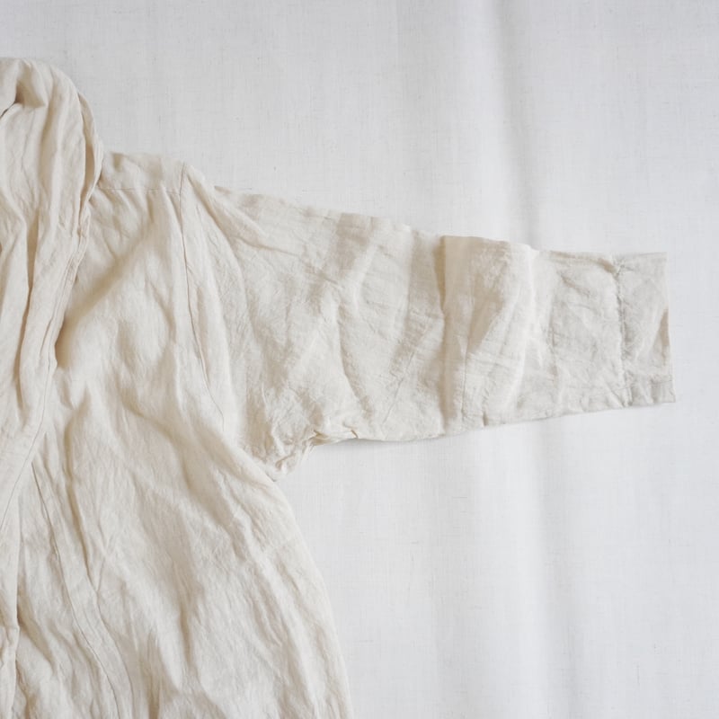 レディース*Linen ya-リネンヤ-リネン ショールカラーガウン レディース*Linen ya-リネンヤ-リネン ショールカラーガウン