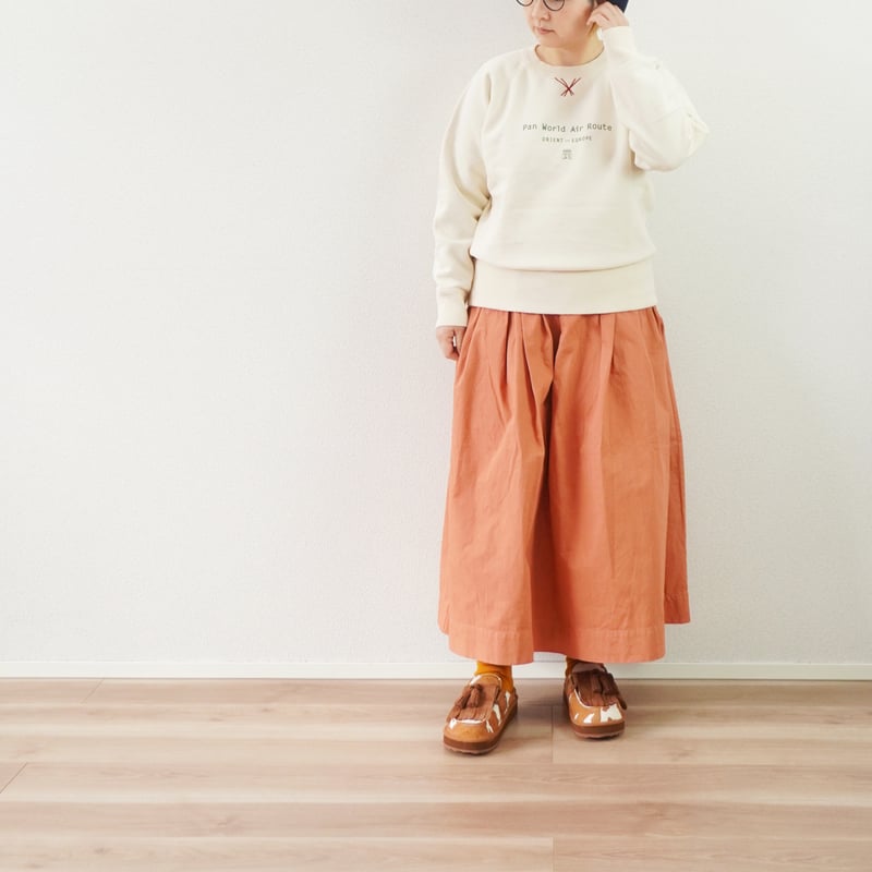 2色＊レディース＊快晴堂 -裏起毛ロゴトレーナー “Pan World Air Route