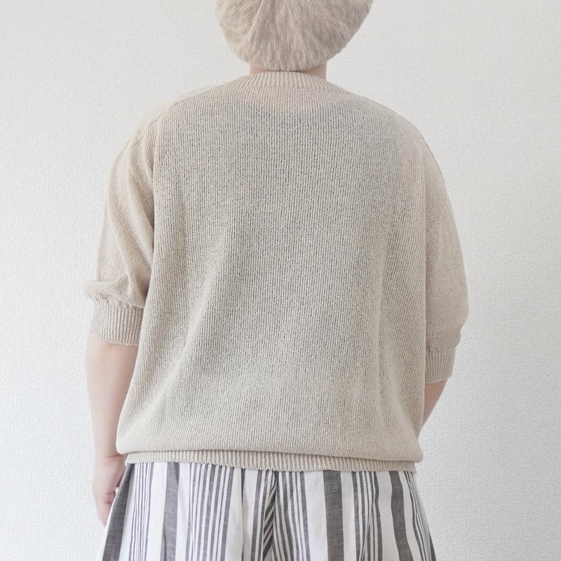 2色＊レディース＊Linenya-リネンヤ- as it is. 和紙混クルーネック