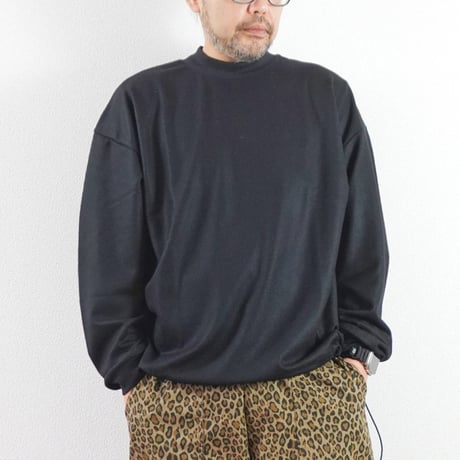 2色＊ユニセックス＊LA MOND-ラモンド-DRAWST MOCK NECK WOOL LONGTEE（LM-C207-WL）
