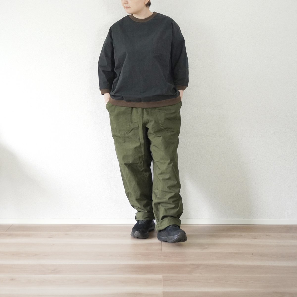 TIGRE BROCANTE コットンパンツ 裏地赤 ナチュラン 2色＊ユニセックス＊TIGRE BROCANTE-ティグルブロカンテ-ジンバブエ