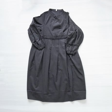 ＊レディース＊KELEN-ケレン-カシュクール デザイン タック プリーツ ドレス YUJU / ブラック