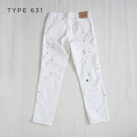 ユニセックス＊Nasngwam-ナスングワム-COLLISION PANTS TYPE631 スリムテーパード（ホワイトデニム リメイク）