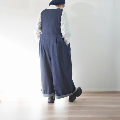 ＊レディース＊Linenya-リネンヤ-8oz デニムサロペット