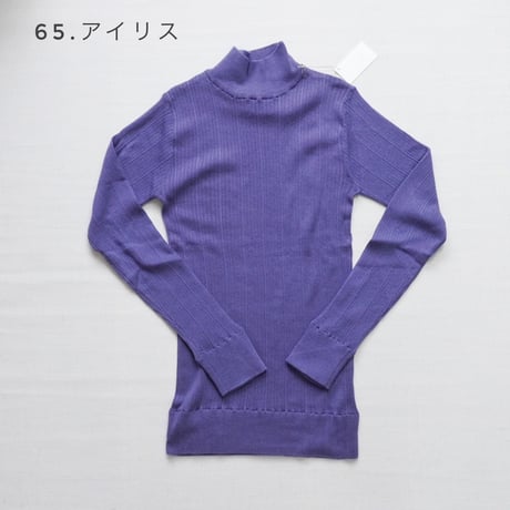 ６色レディース＊DAYS Basic-デイズ ベーシック-ランダムテレコハイネック