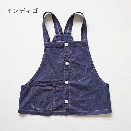 2色レディース＊快晴堂-Girl’s・リラクシンWorkインディゴデニム／オーバーオールベスト/52JK-06・52JK-18